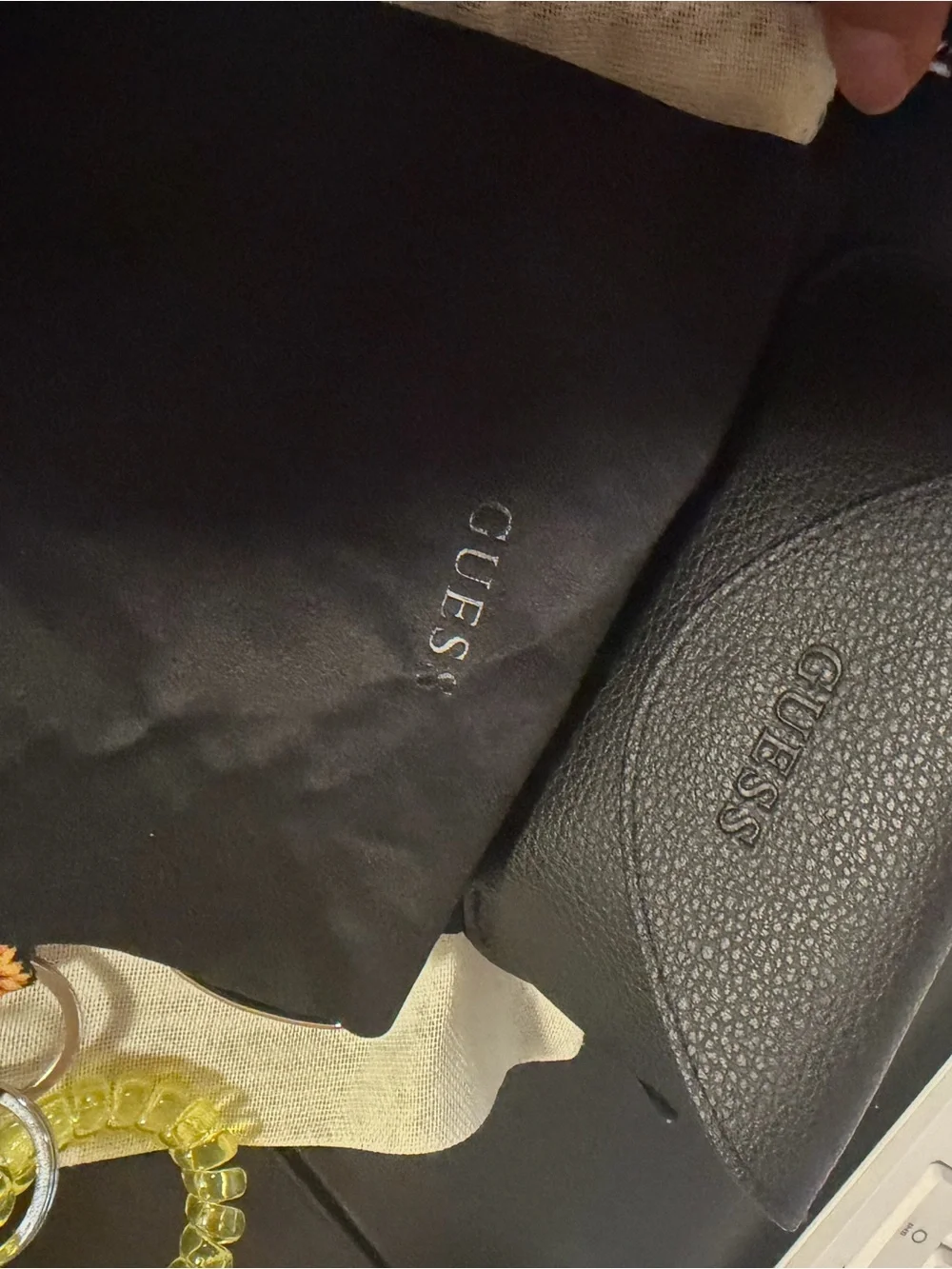 GUESS Gold Frame Sunglasses with Dark Gray Lenses
